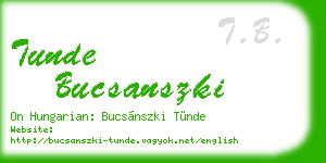 tunde bucsanszki business card